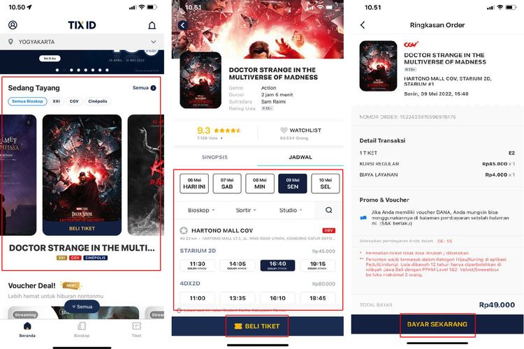 Cara Cetak Tiket Bioskop CGV ,Cineapolis di TIX ID