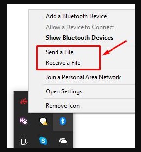 Cara mengirim file lewat Bluetooth laptop Windows 10